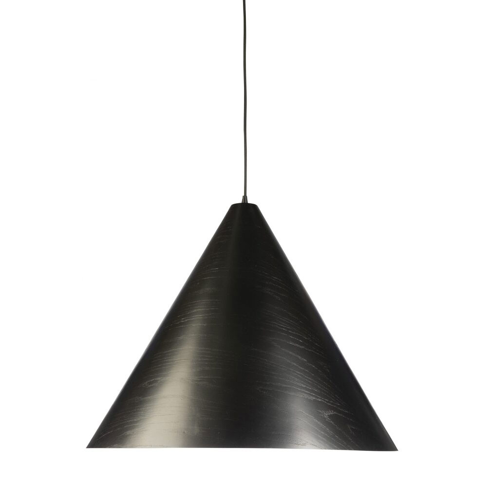 Borneo 1 Light Timber Pendant Extra Large Black - BORNEO-62 BLK