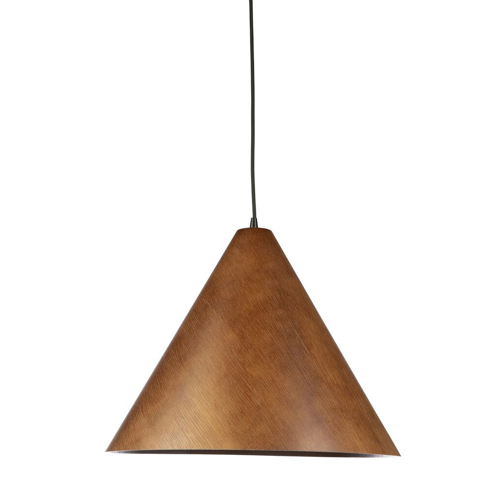 Borneo 1 Light Timber Pendant Large Walnut - BORNEO-44-WN