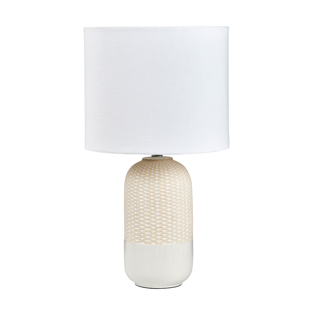 River Table Lamp White / Natural - CWTL 1905WH