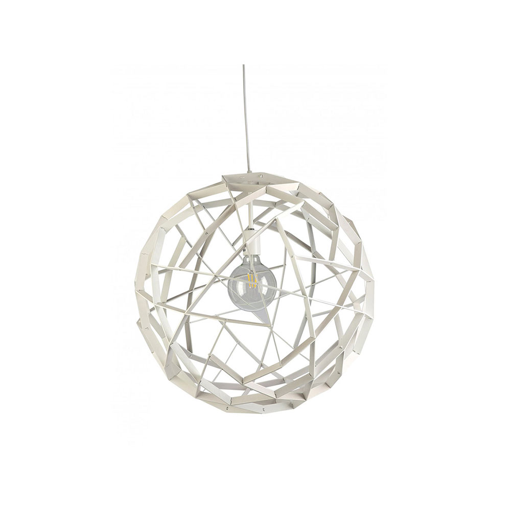 Geogro 1 Light Pendant Small White - GEOGRO-D400 WHT