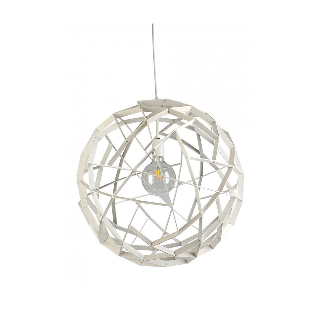 Geogro 1 Light Pendant Medium White - GEOGRO-D500 WHT