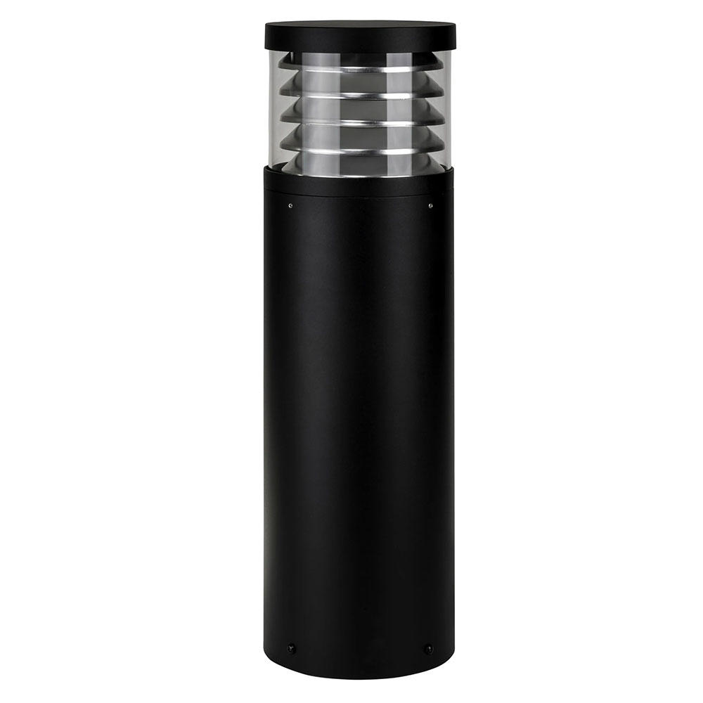 Roga 24W LED 600mm Louvred Bollard 240V Black / Tri-Colour - HCP-262340