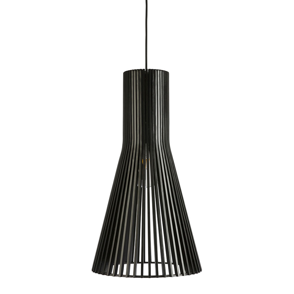 Lucca 1 Light Pendant Large Black - LUCCA-35 BLK