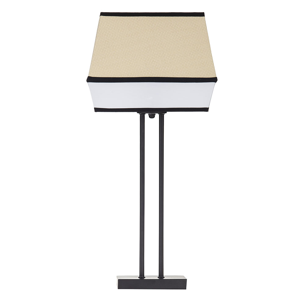 Alba Table Lamp Black / Natural / White - LXTLAM220