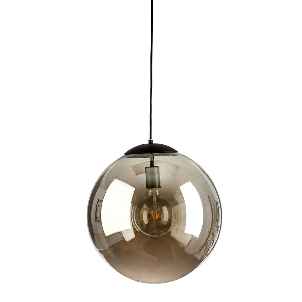 Mirror 1 Light Pendant Small Black / Smoke - MIRROR-25