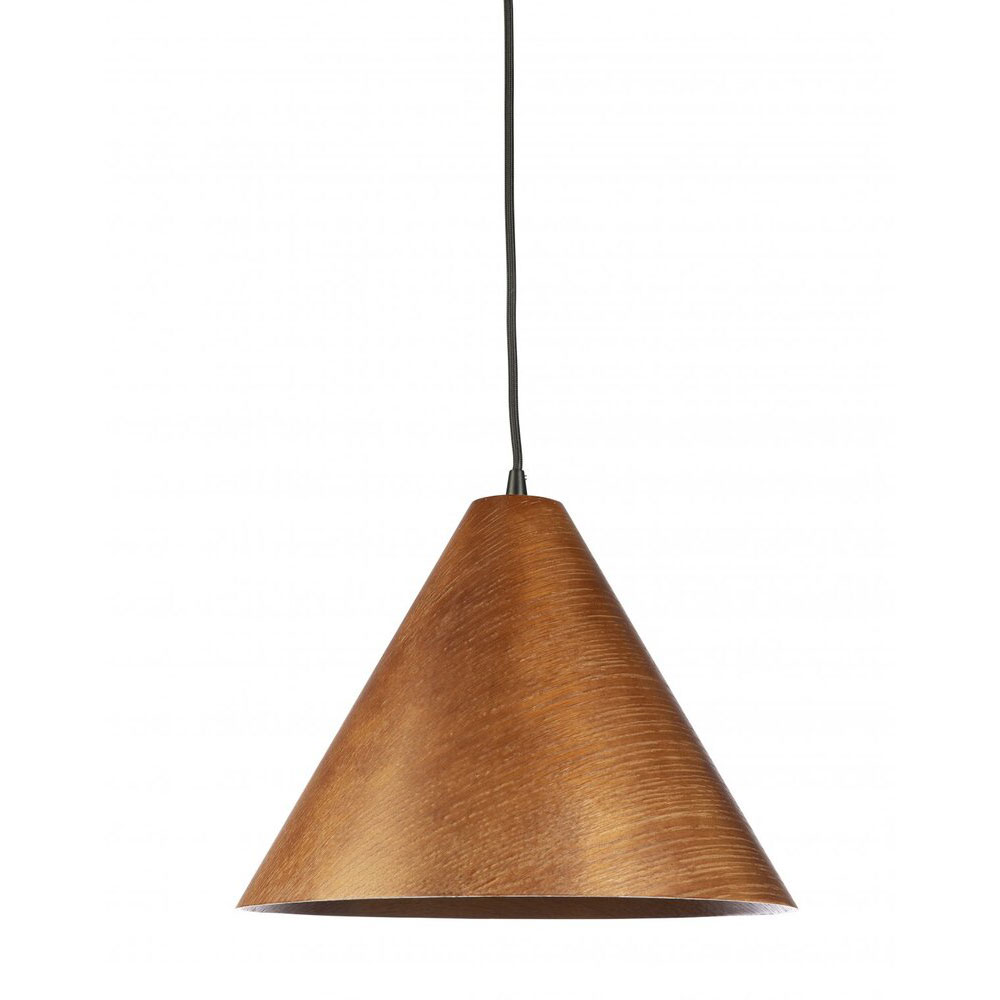 Borneo 1 Light Timber Pendant Medium Walnut - BORNEO-33-WN