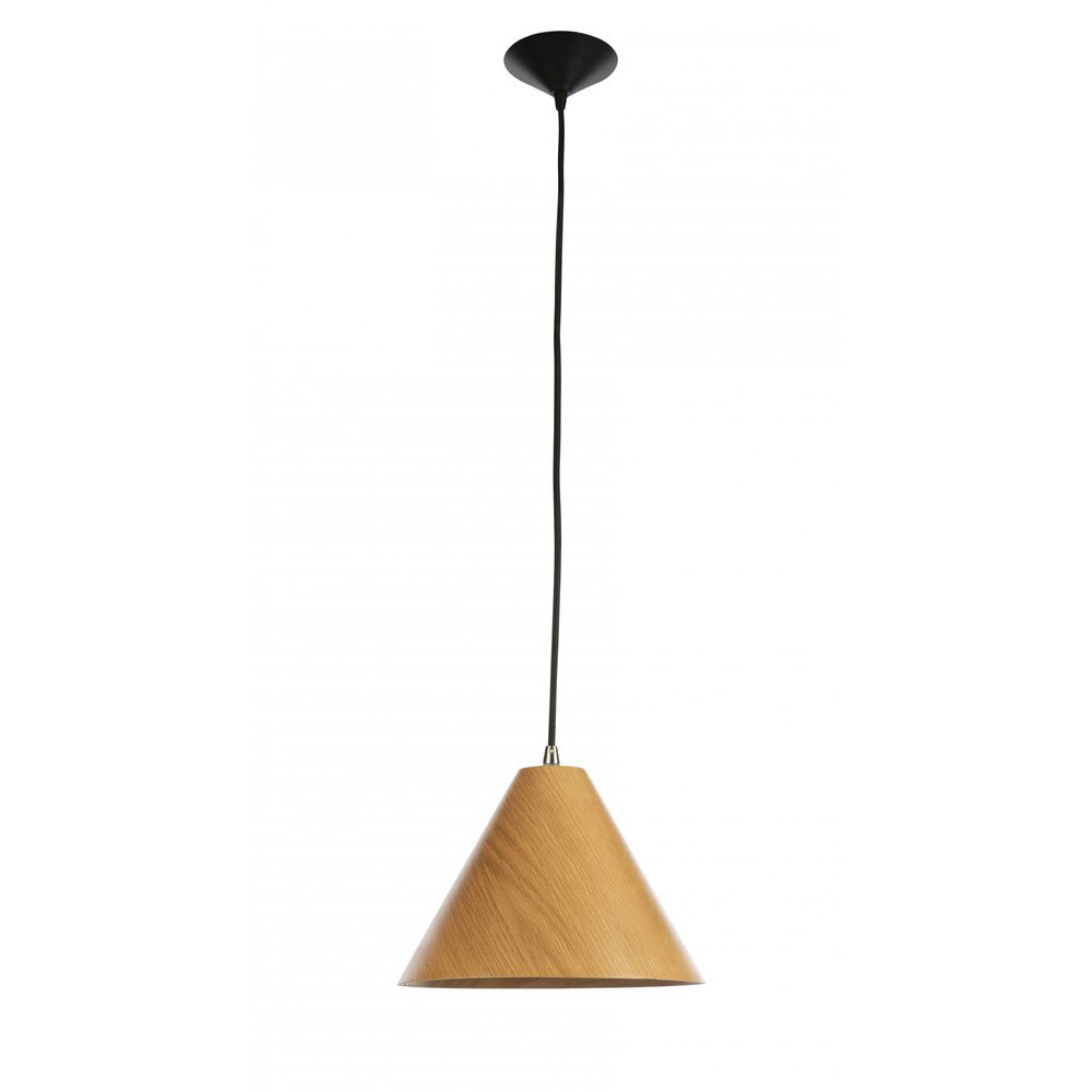 Borneo 1 Light Timber Pendant Small Wood - BORNEO-25-Wood