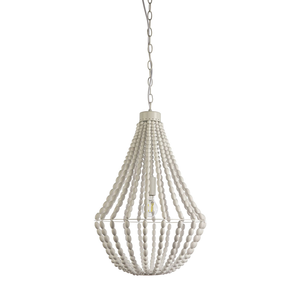 Audry 1 Light Pendant White - AUDRY-WHT