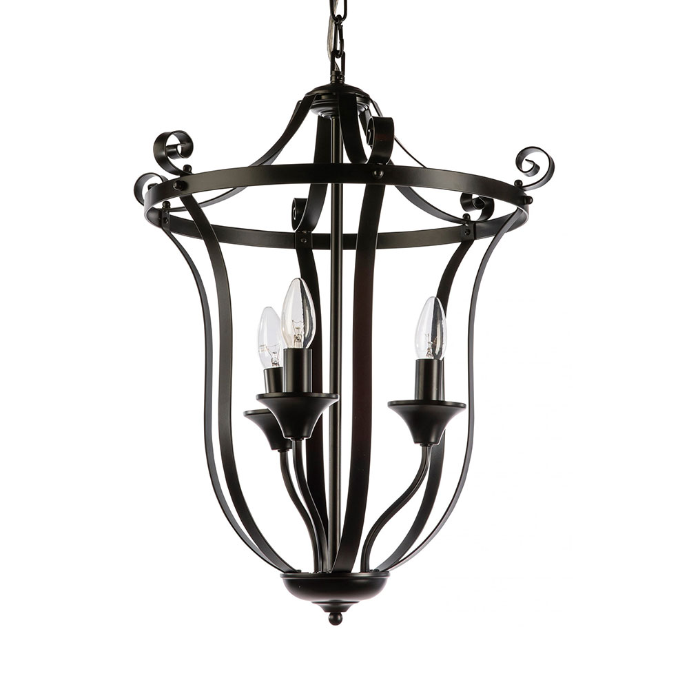 Balmore 3 Light Pendant Black - BALMORE-3 BLK