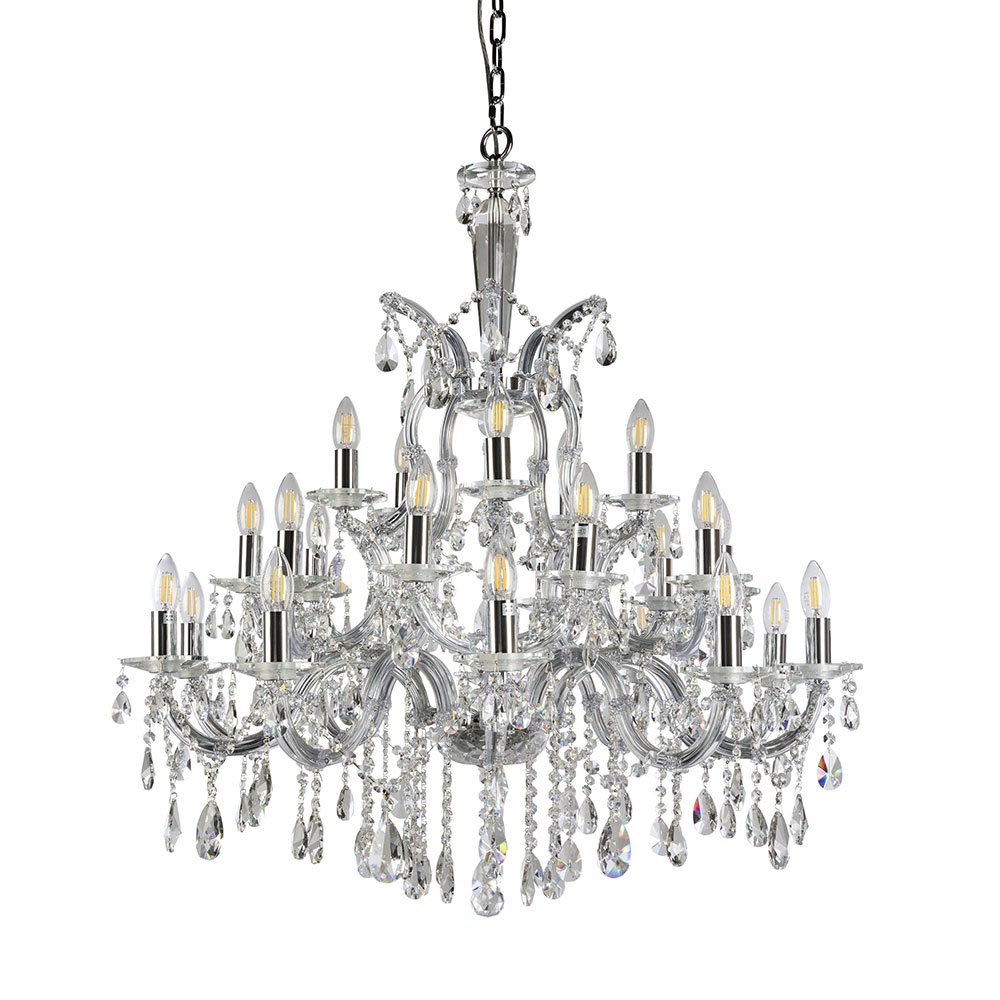 Davinci 25 Light Crystal Chandelier Chrome - DAVINCI-25L