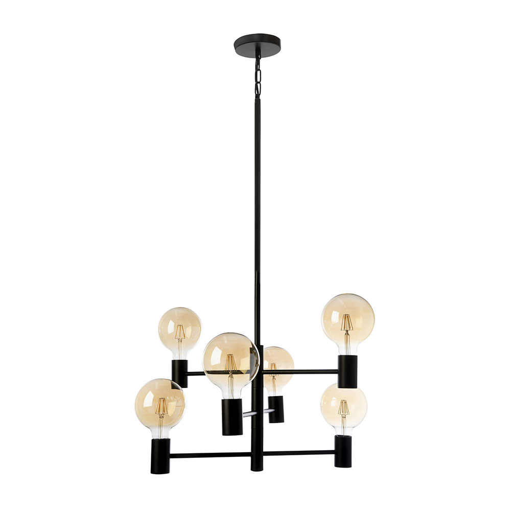 Larry 6 Light Pendant Black - LARRY-6L BLK