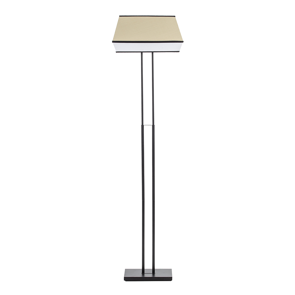 Alba Floor Lamp - Black / Natural / White - LXFLAM220