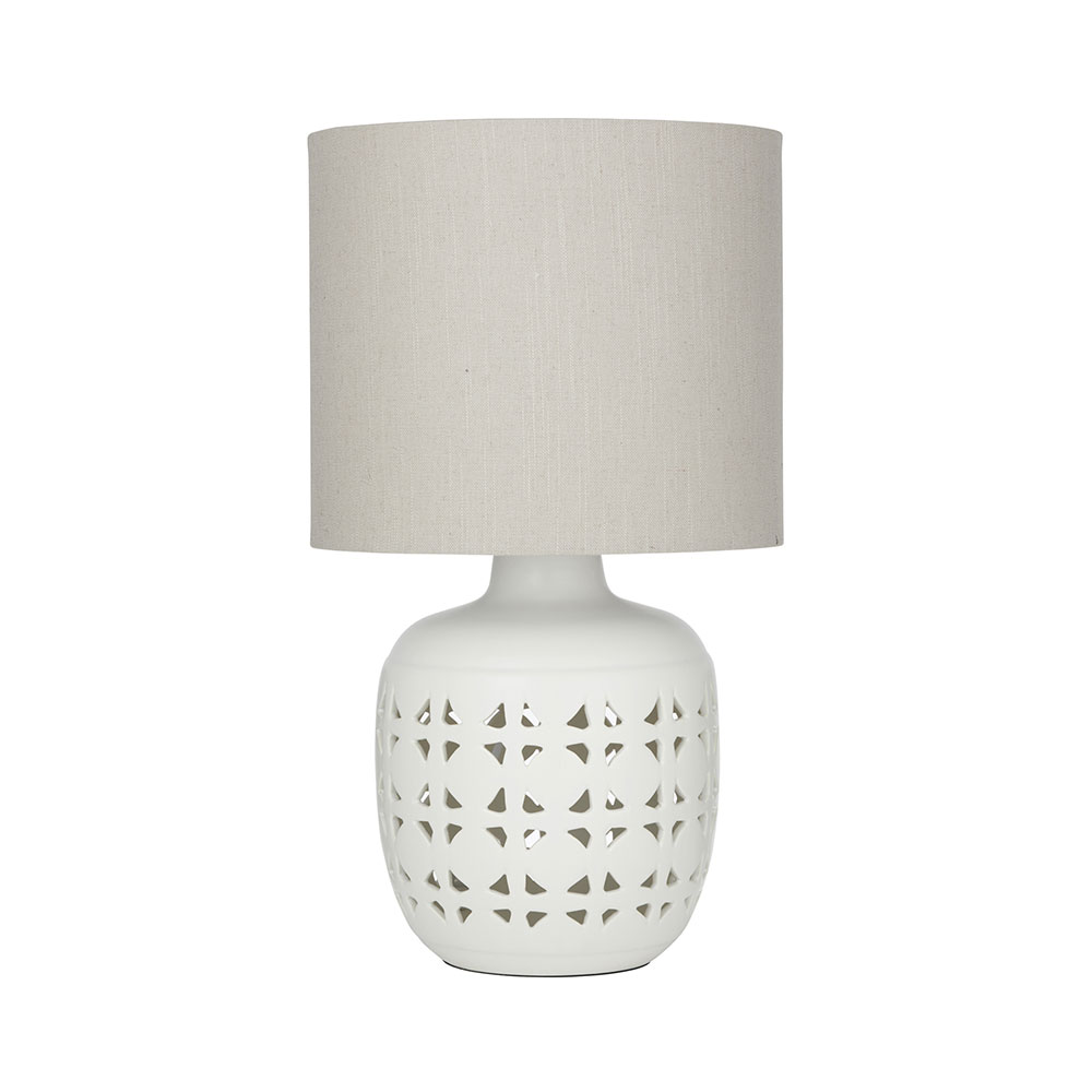 Cassar Table Lamp White / Natural - CWTL 0298