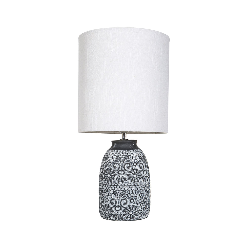 Fleur Table Lamp Grey / White - CWTL 0314