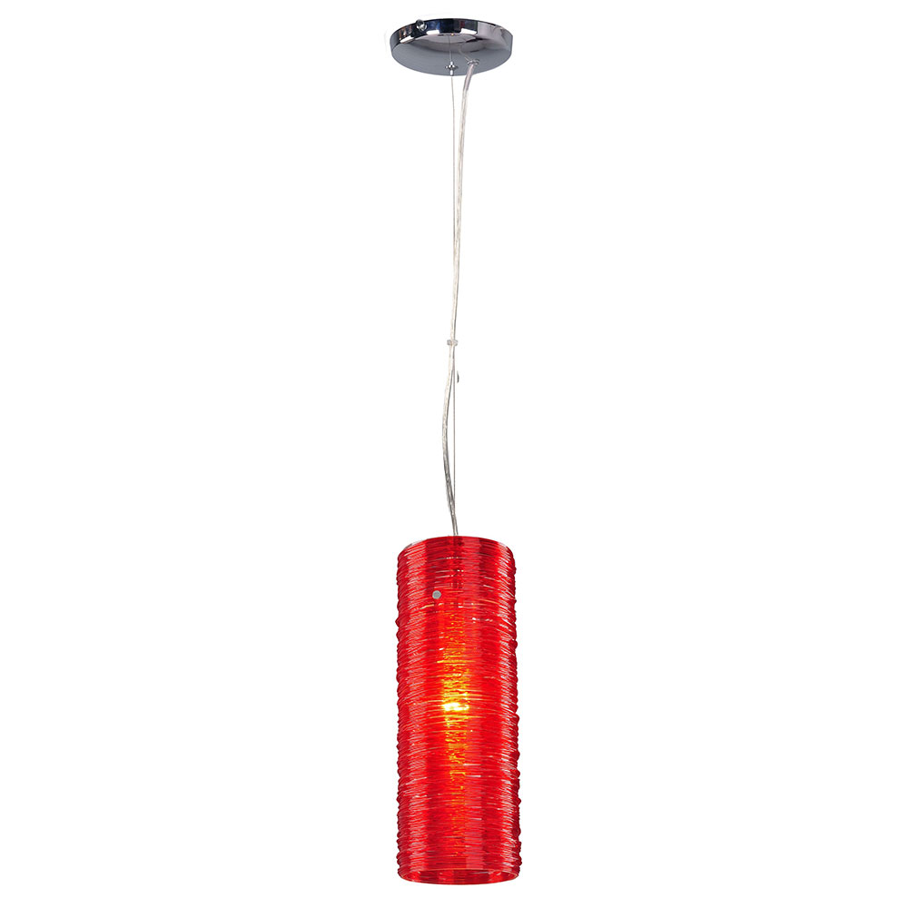 Carlton 1 Light Pendant Small Red - CARLTON-S-RED