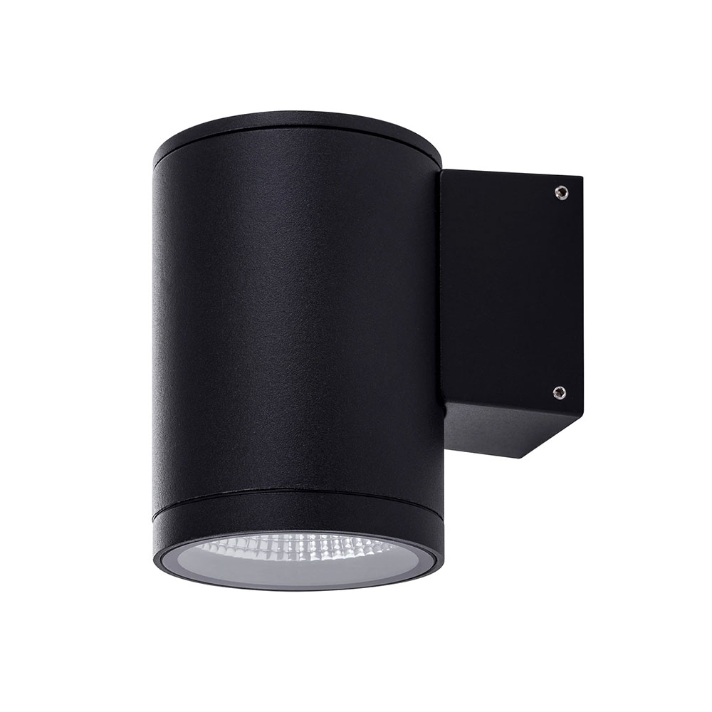 Volintas 8W 240V LED Fixed Wall Pillar Light  Matt Black / Tri-Colour - HCP-212080