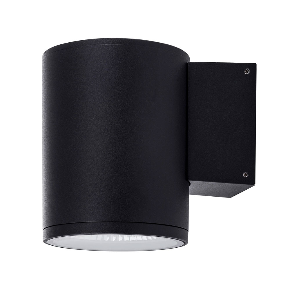 Volintas 12W 240V LED Fixed Wall Pillar Light  Matt Black / Tri-Colour - HCP-212120