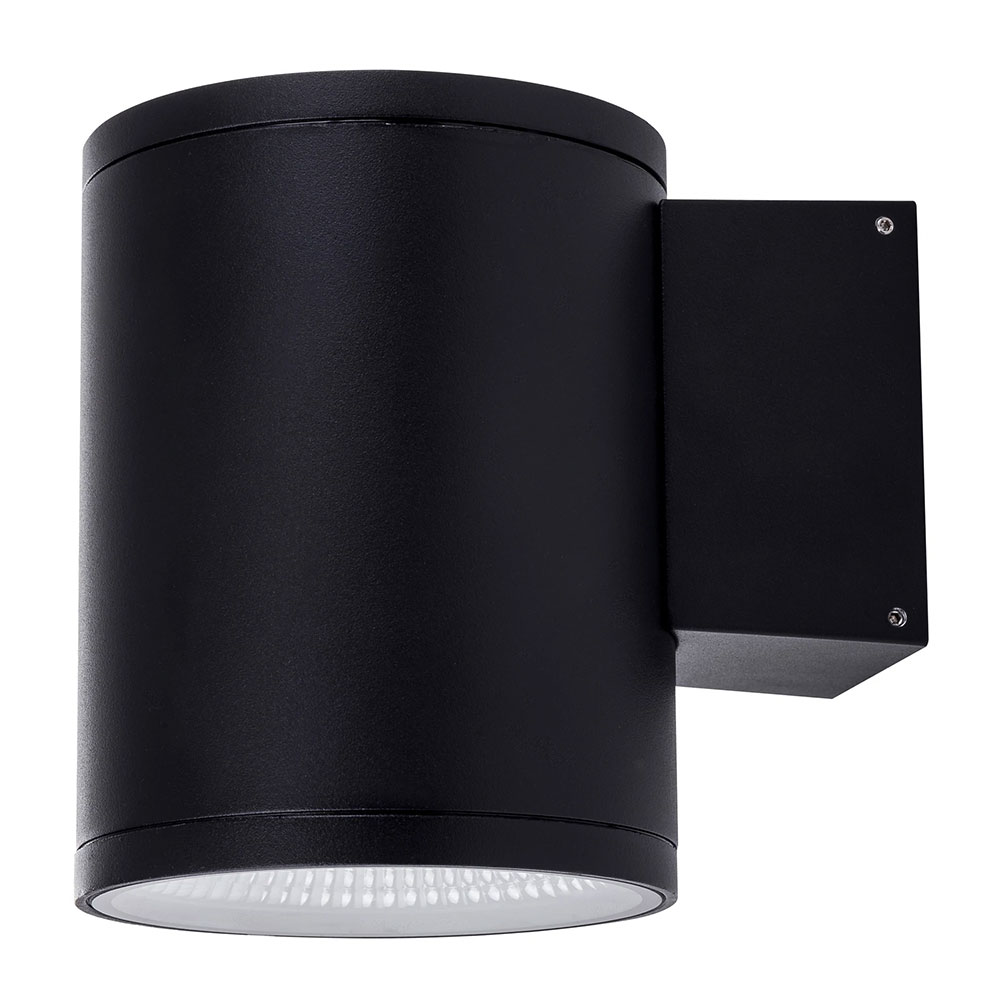 Volintas 15W 240V LED Fixed Wall Pillar Light  Matt Black / Tri-Colour - HCP-212150