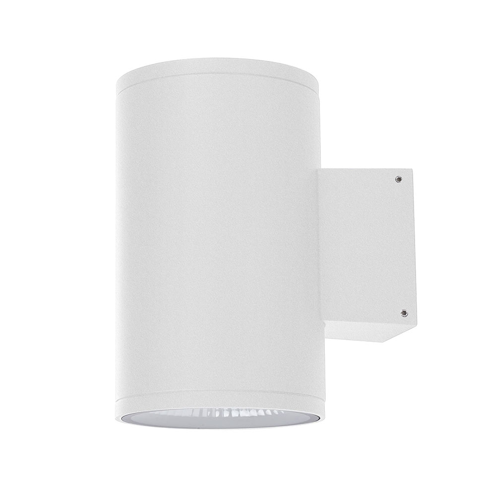 Volintas 2 x 12W 240V LED Up / Down Wall Pillar Light  Matt White / Tri-Colour - HCP-213240