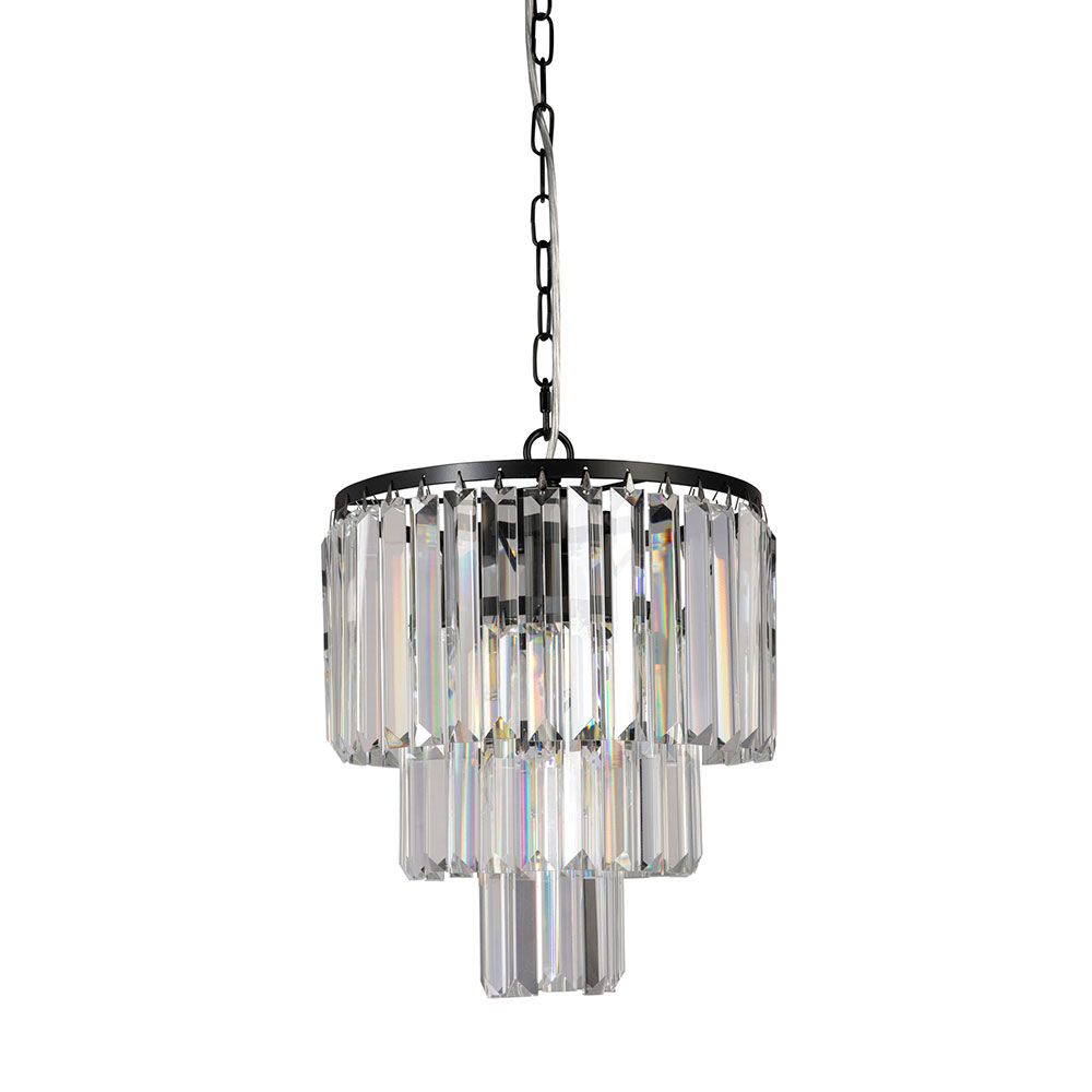 Karina 4 Light Crystal Pendant Black - KARINA-30-PDT BLK