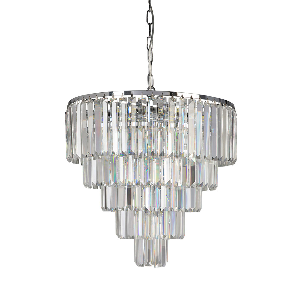 Karina 10 Light Crystal Pendant Chrome - KARINA-50-PDT CH