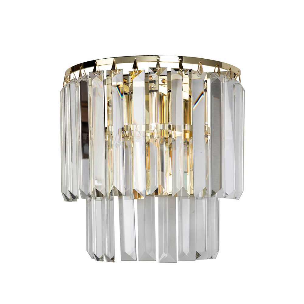 Karina 2 Light Wall Light Gold / Crystal - KARINA-A2 GLD