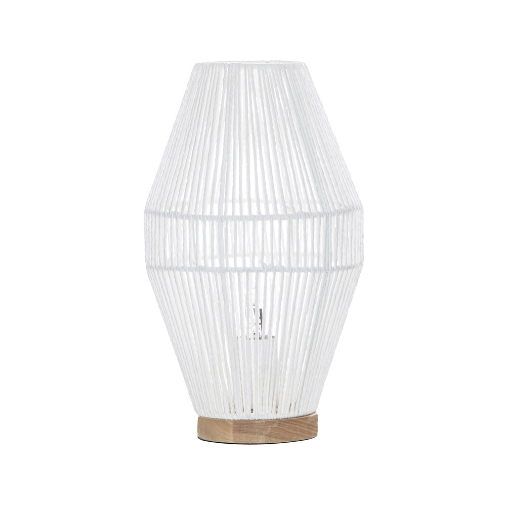 Chapel Table Lamp White / Natural - LXLTEM40WH