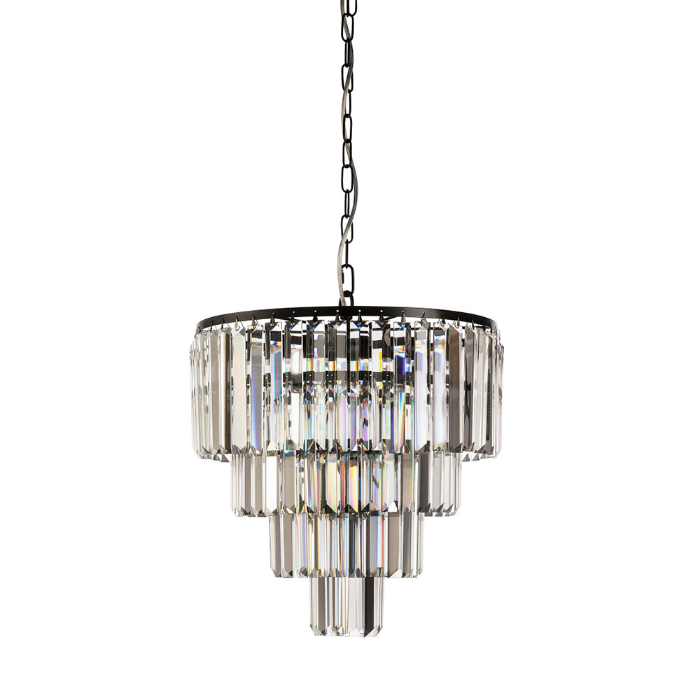 Karina 5 Light Crystal Pendant Black - KARINA-40-PDT BLK