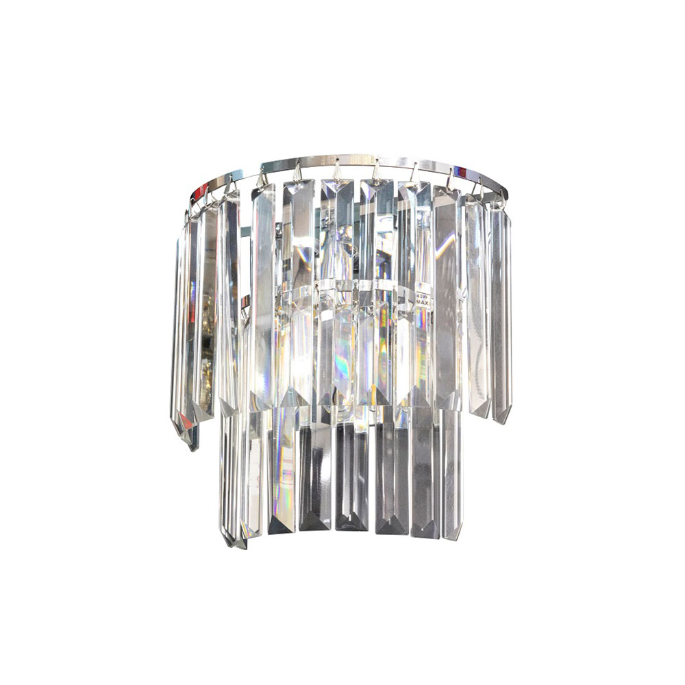 Karina 2 Light Wall Light Chrome / Crystal - KARINA-A2 CH