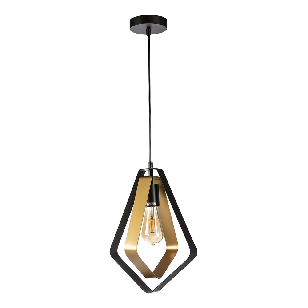 Kreola 1 Light Pendant Black / Gold - KREOLA-1P