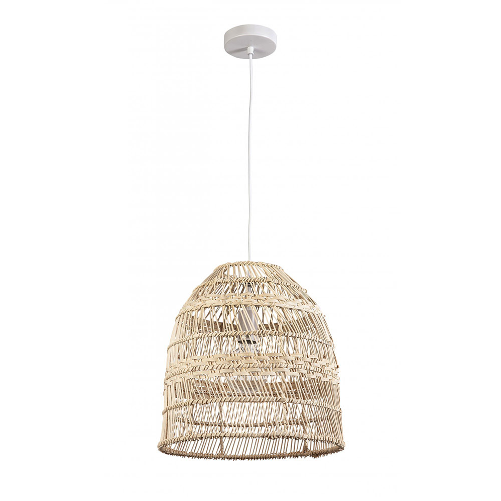 Lobok 1 Light Bamboo Pendant Beige - LOBOK-1L NAT