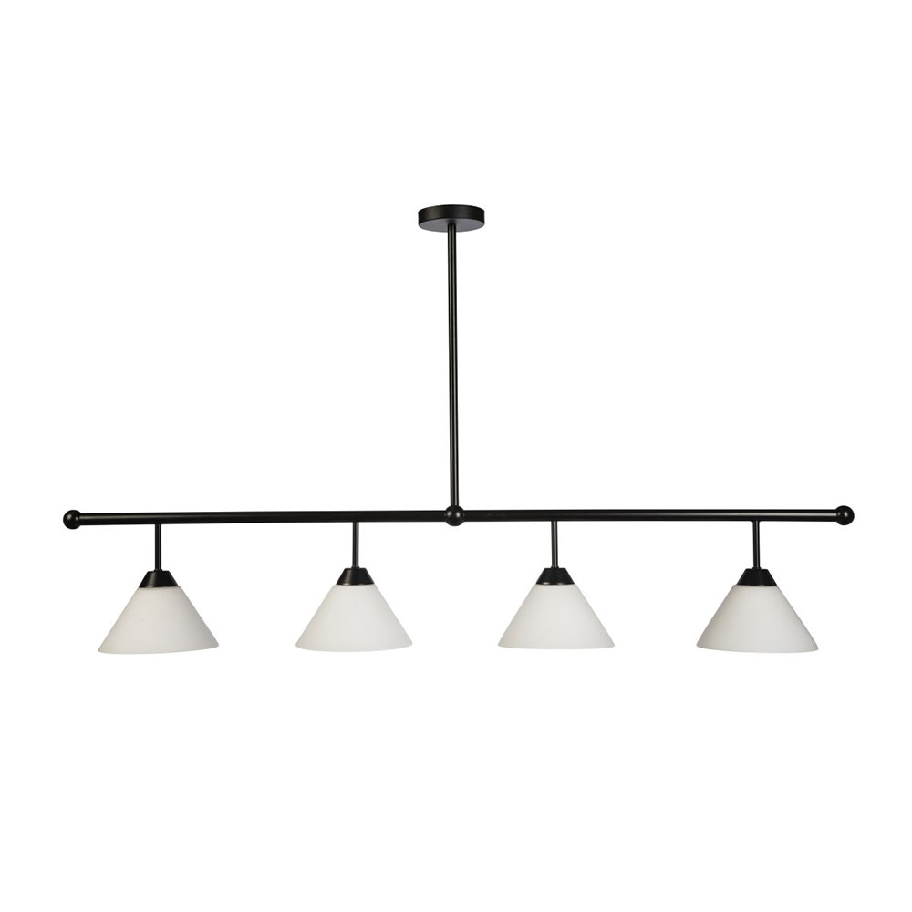 Zacha 4 Light Pendant Black - ZACHA-4L BLK