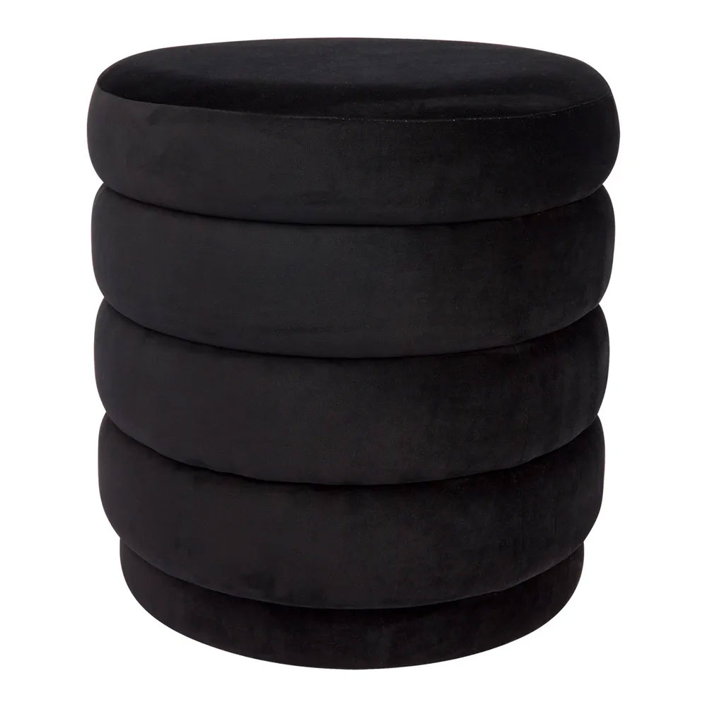 Demi Stool Black Velvet - 32855