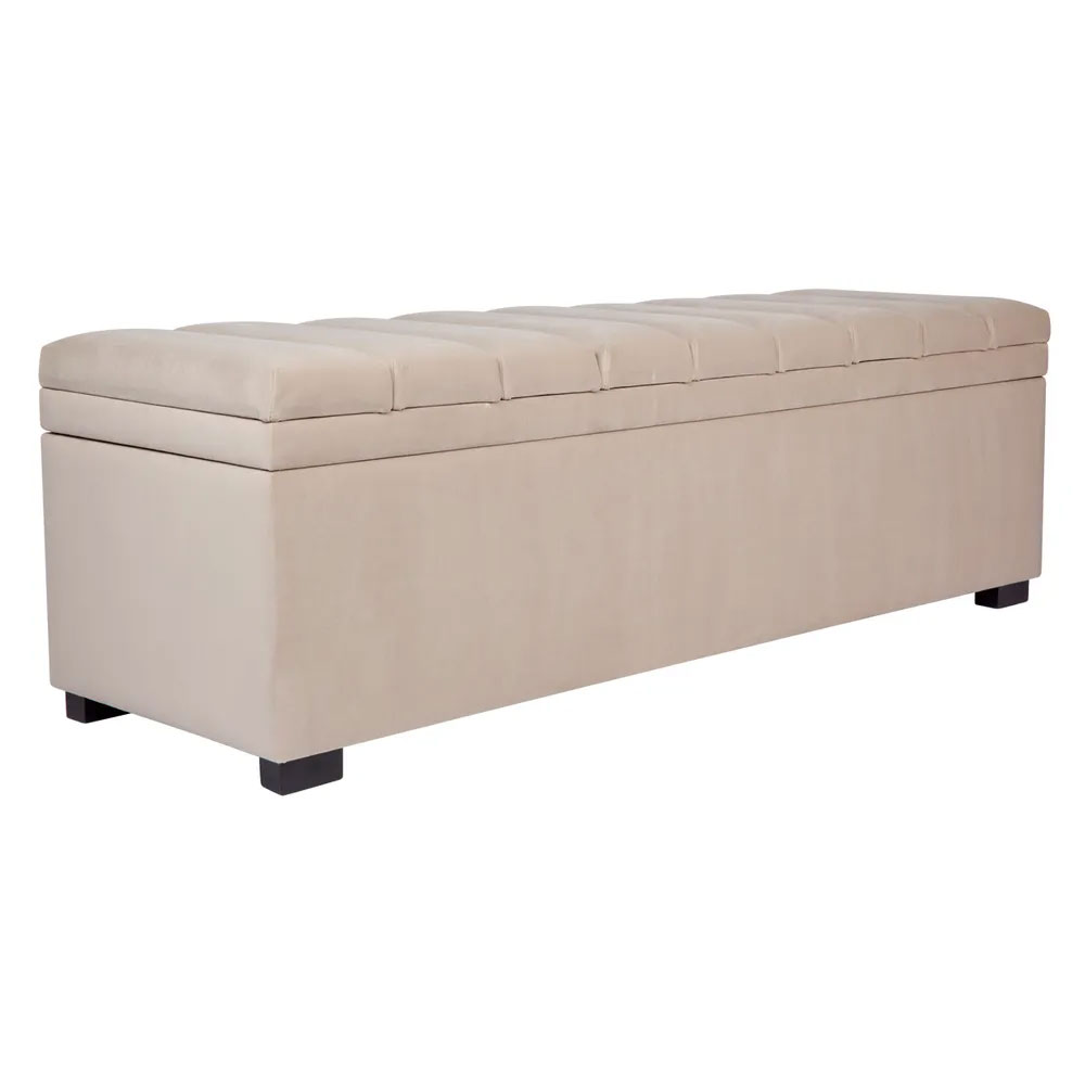 Soho Storage Bench Ottoman Nude Velvet - 32874