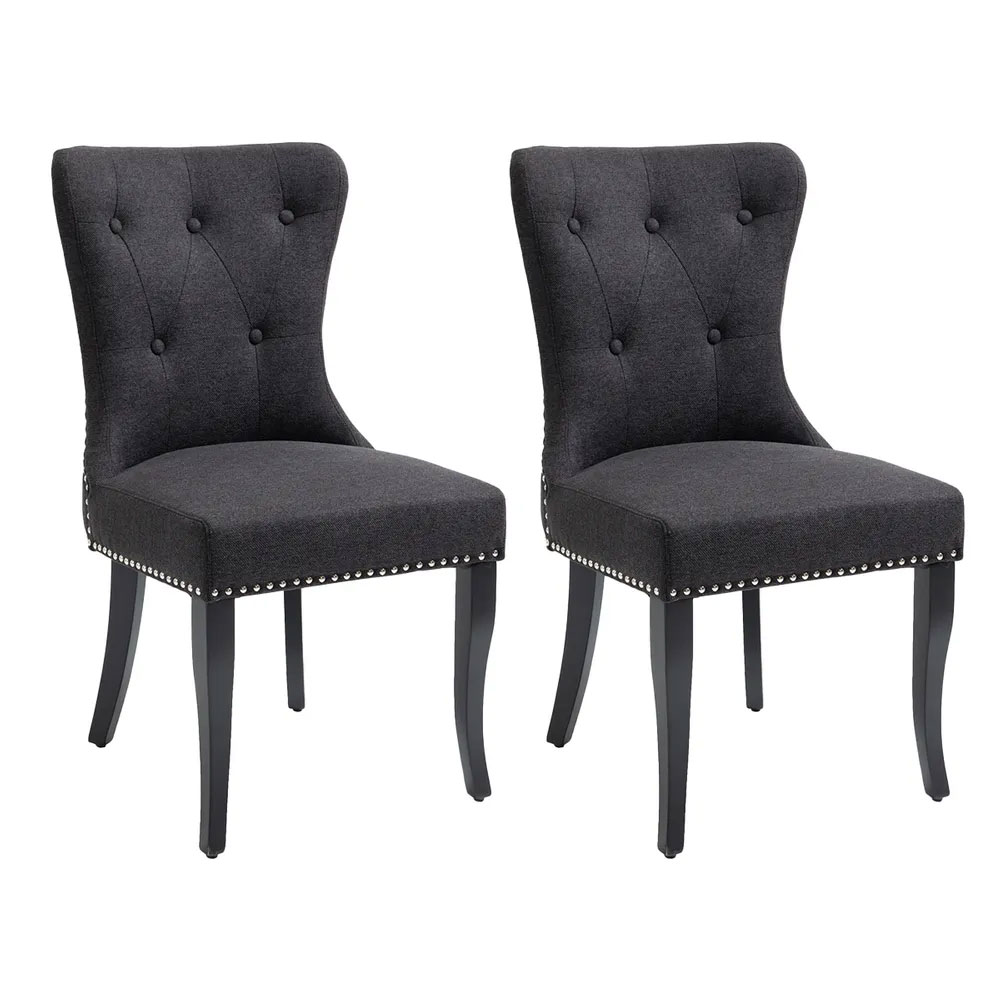 Lugano Dining Chair Black (Pair) - 32964