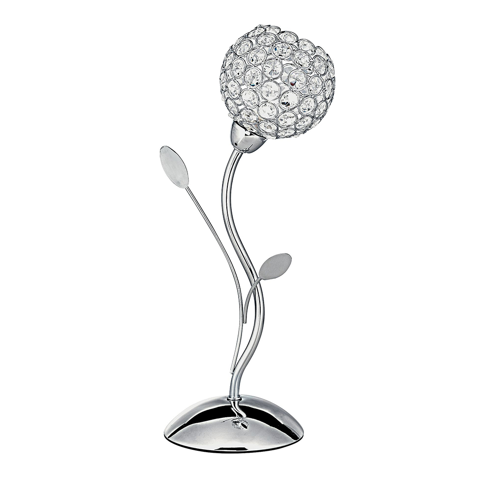 Elegant 1 Light G9 Floral Table Lamp Chrome - AU4571-CC