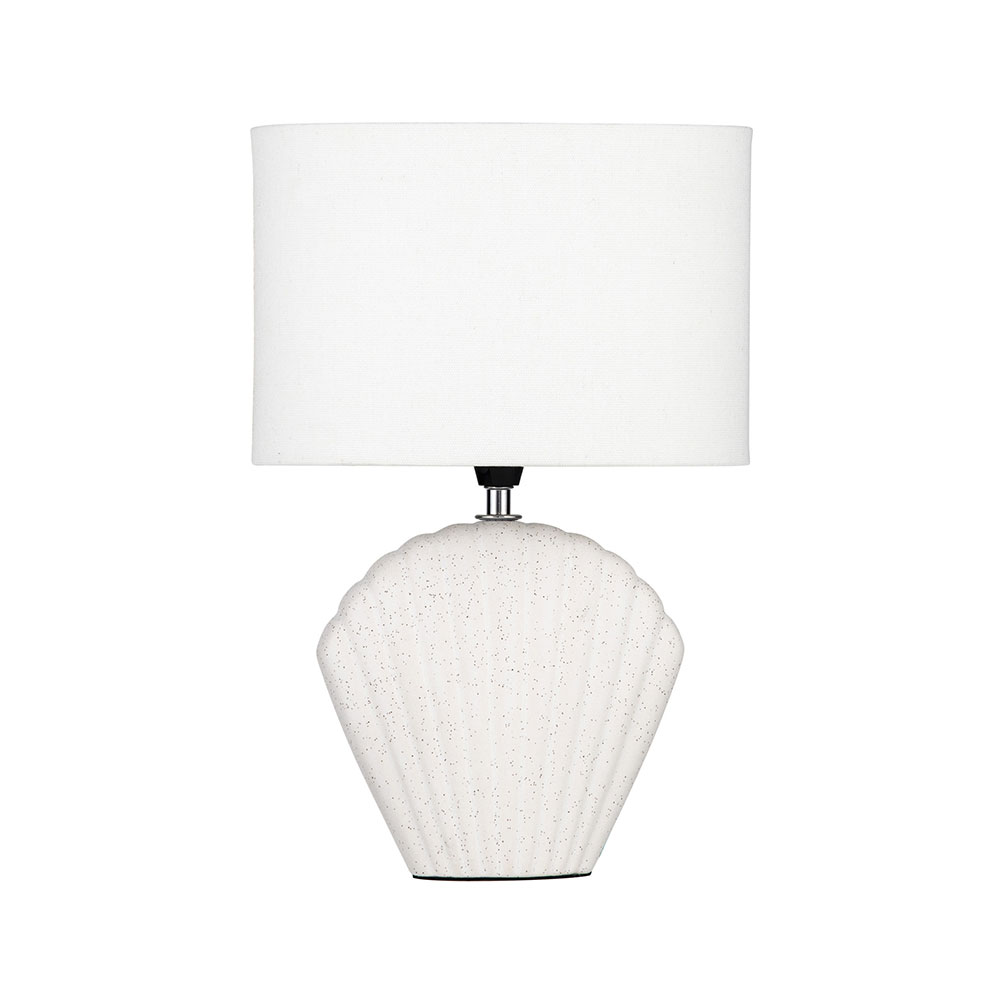 Seashell Table Lamp Speckle White / White - CWTLAM010