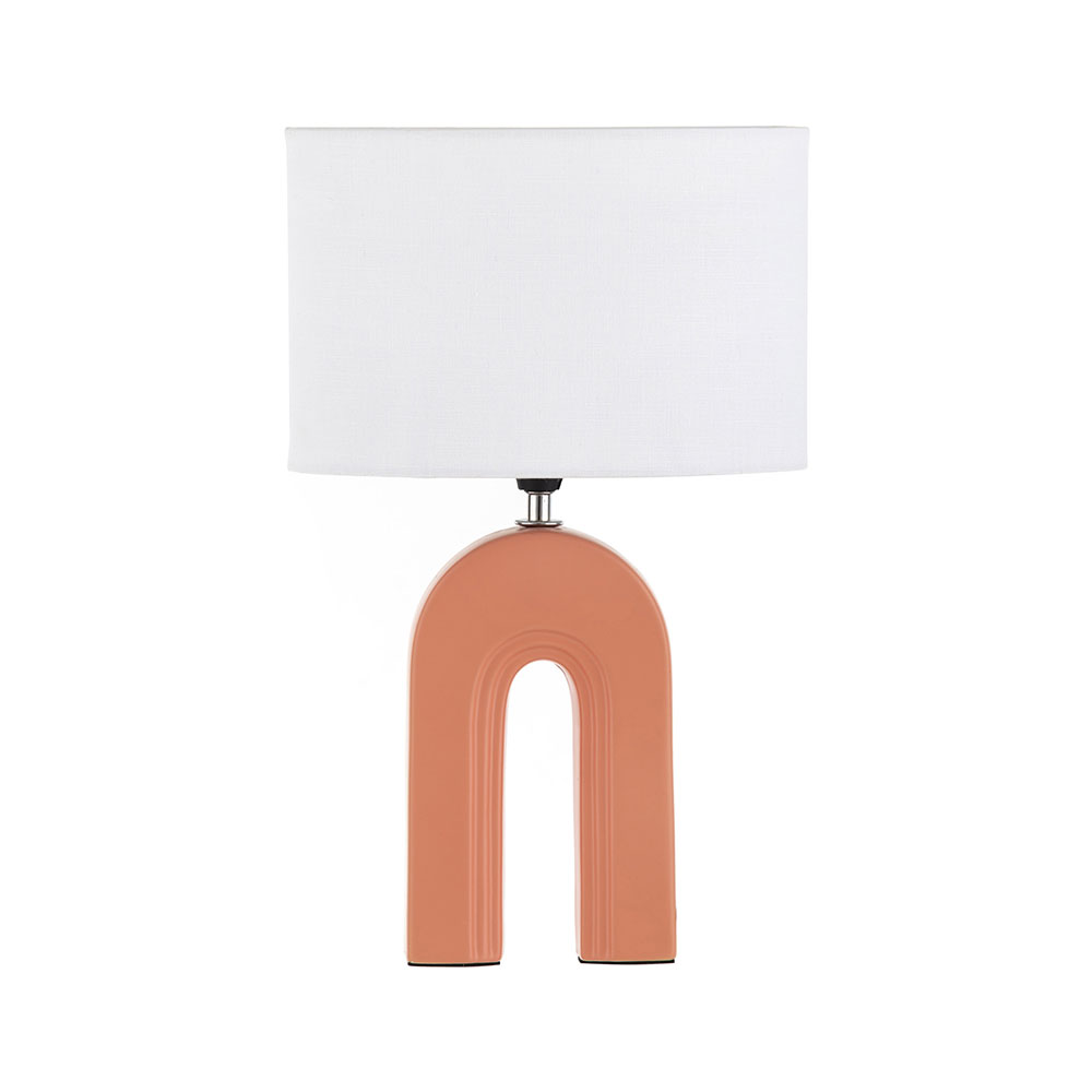 Archie Table Lamp Coral / White - CWTLEM002