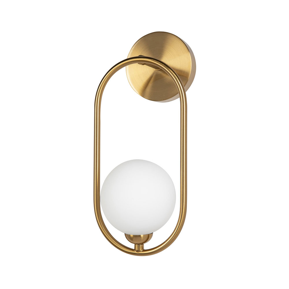 Dacaran 1 Light Wall Light Gold / White - DACARAN-A1 GLD