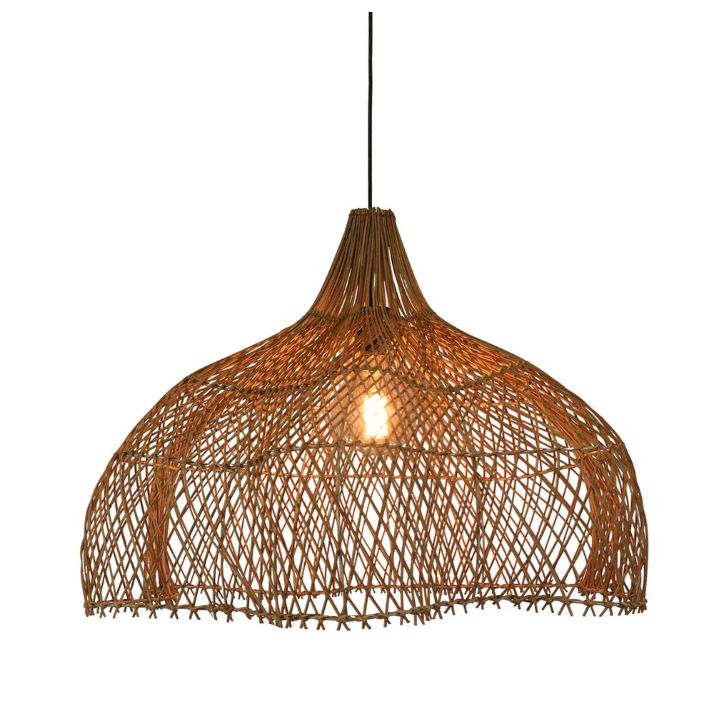 Fortuna Large Rattan Ceiling Pendant Shade Only Natural - ELVIXKRL103M