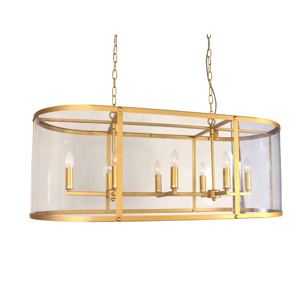 Luca 8 Light Pendant Brushed Gold - ELZRD32998YB