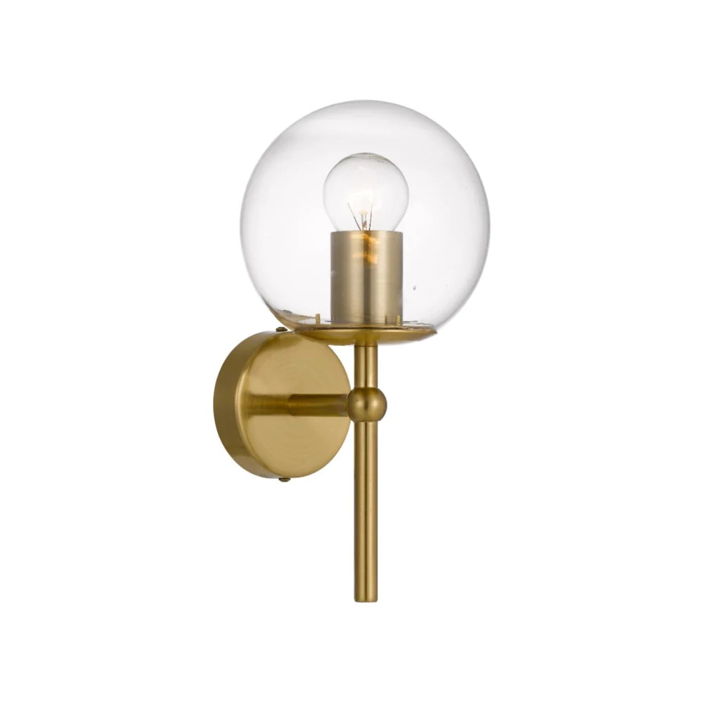 Eterna 1 Light Wall Light Antique Gold / Clear - ETERNA WB1-AGCL