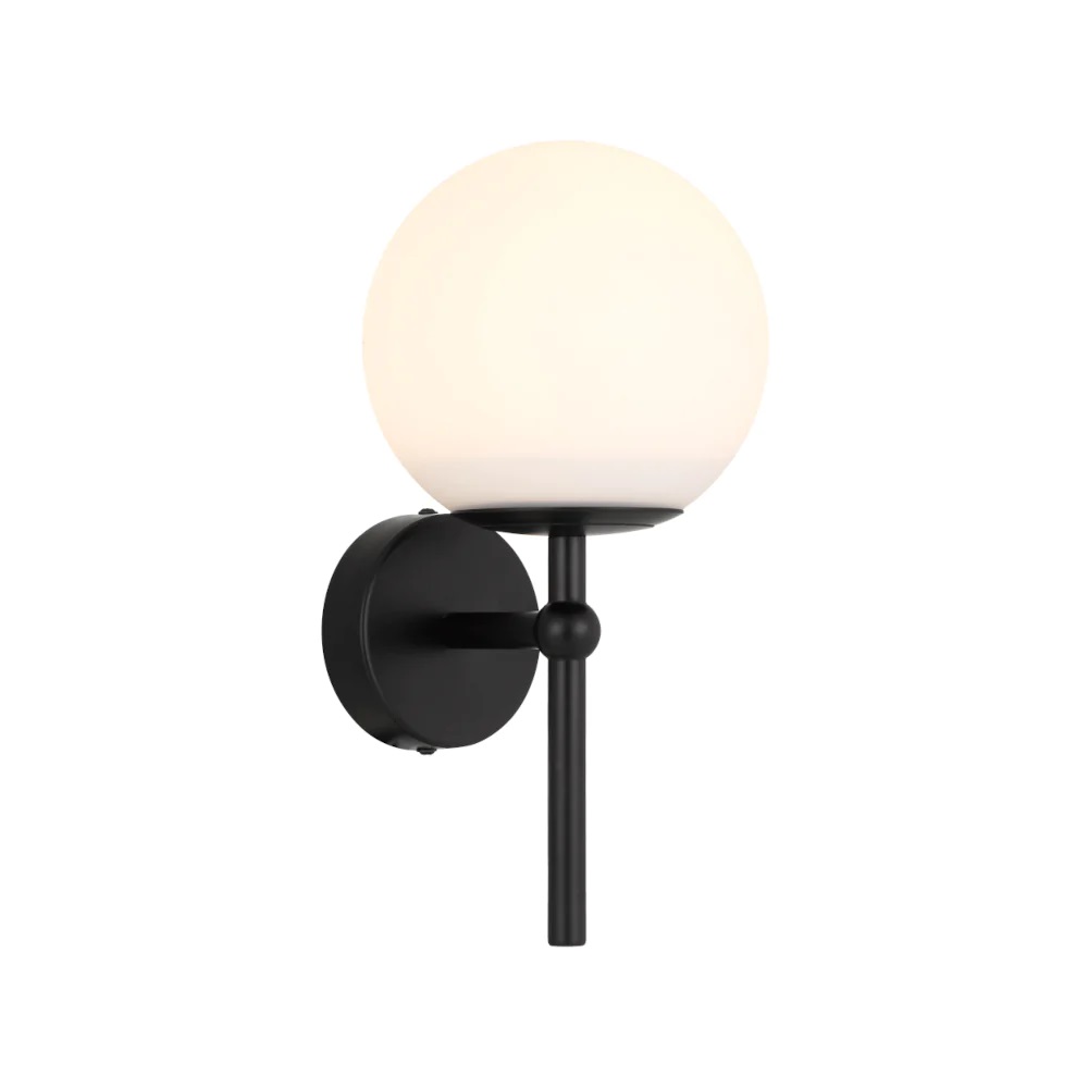 Eterna 1 Light Wall Light Black / Opal Matt - ETERNA WB1-BKOP