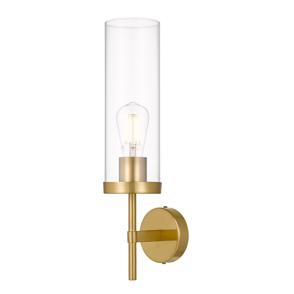 Garot 1 Light Wall Light Antique Gold / Clear - GAROT WB-AGCL