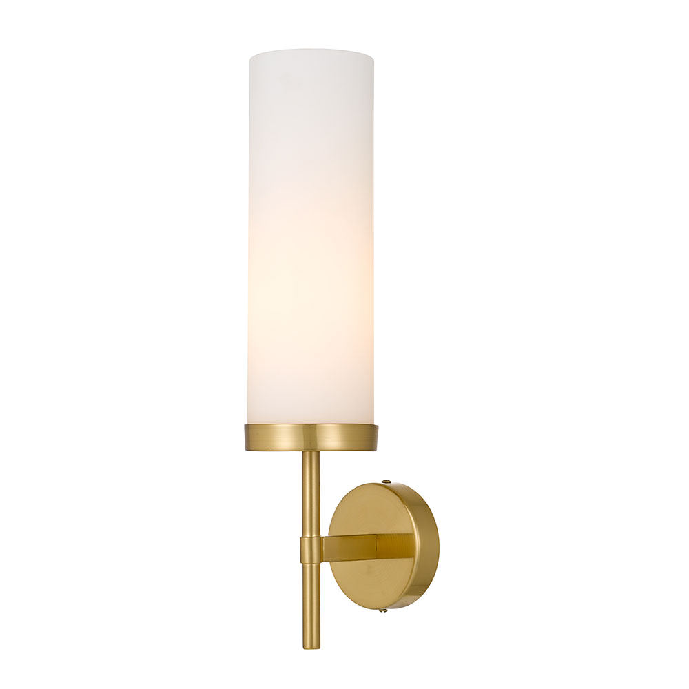 Garot 1 Light Wall Light Antique Gold / Opal Matt - GAROT WB-AGOP