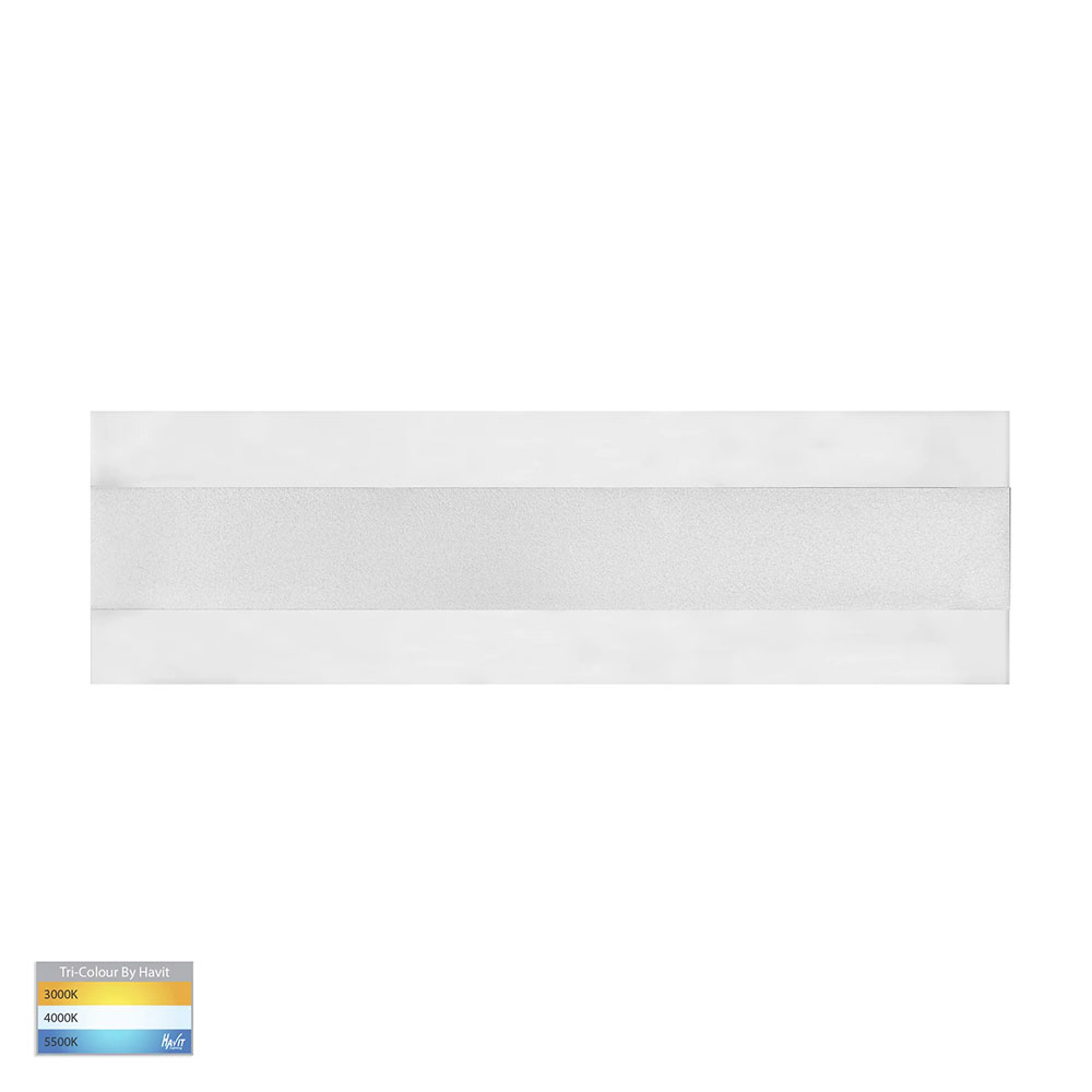 Barline 300mm 9W LED Vanity Wall Light White / Tri-Colour - HV3581T-WHT