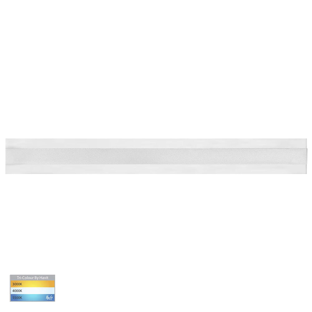 Barline 1000mm 30W LED Vanity Wall Light White / Tri-Colour - HV3584T-WHT