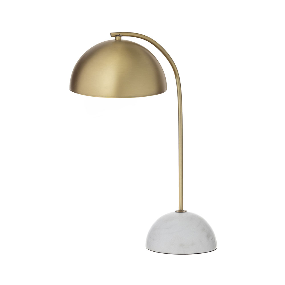 Atticus Table Lamp Brass / White - JLTLAM013