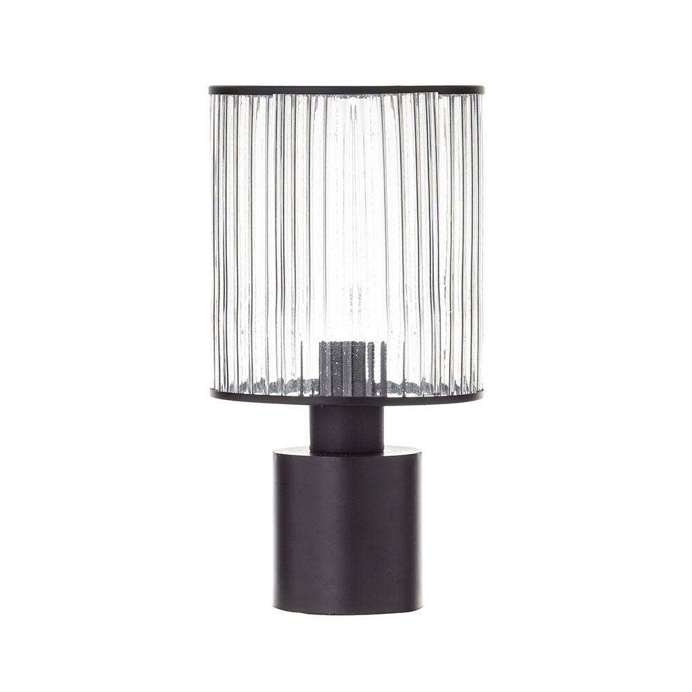 Cyrus Table Lamp Black / Clear - JLTLAM015