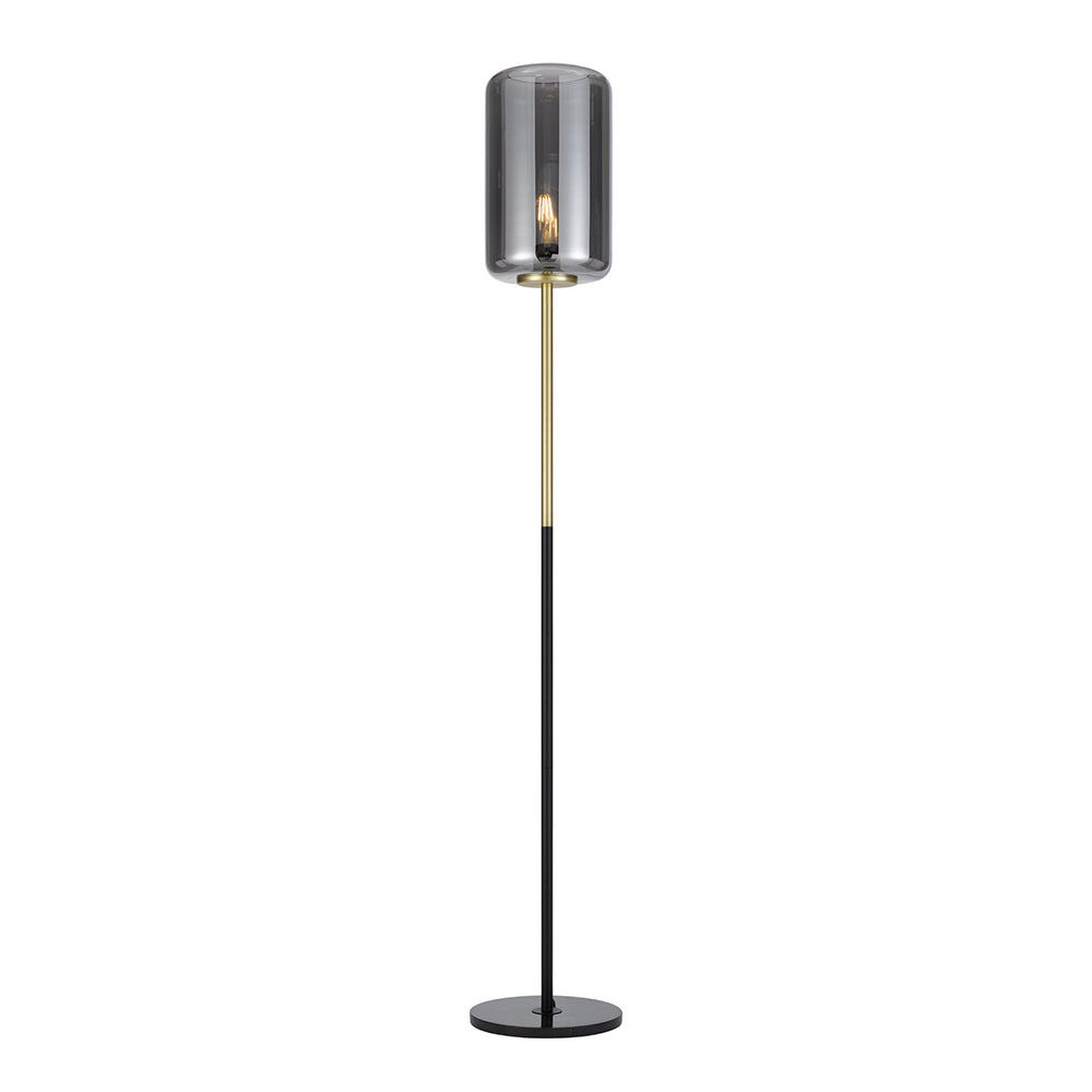 Korova Floor Lamp Brass / Smoke - KOROVA FL-BRSSM